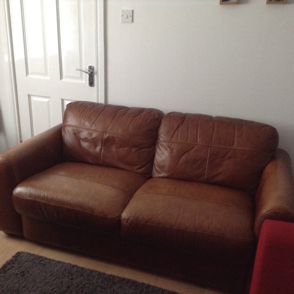 Leather large 2 seater sofa in Bangor, County Down Gumtree