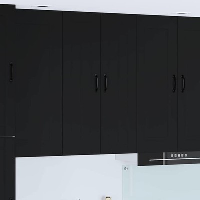vidaXL Kitchen Cabinet Black 60 x 31 x 100 cm Engineered Wood