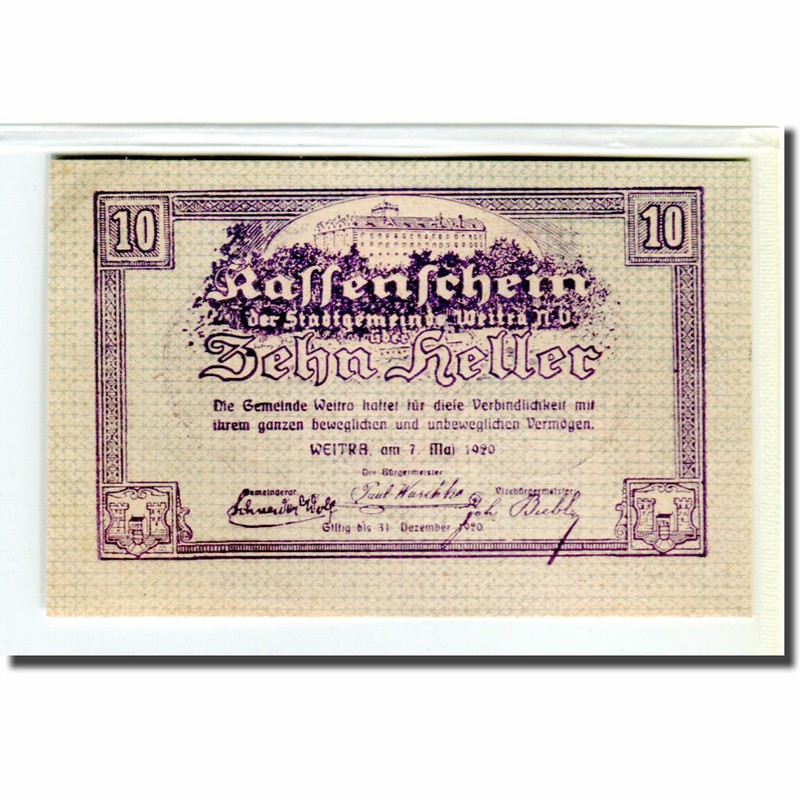 [#661946] Billet, Autriche, Weitra, 10 Heller, Paysage 4, 1920, 1920-05-07, Spl