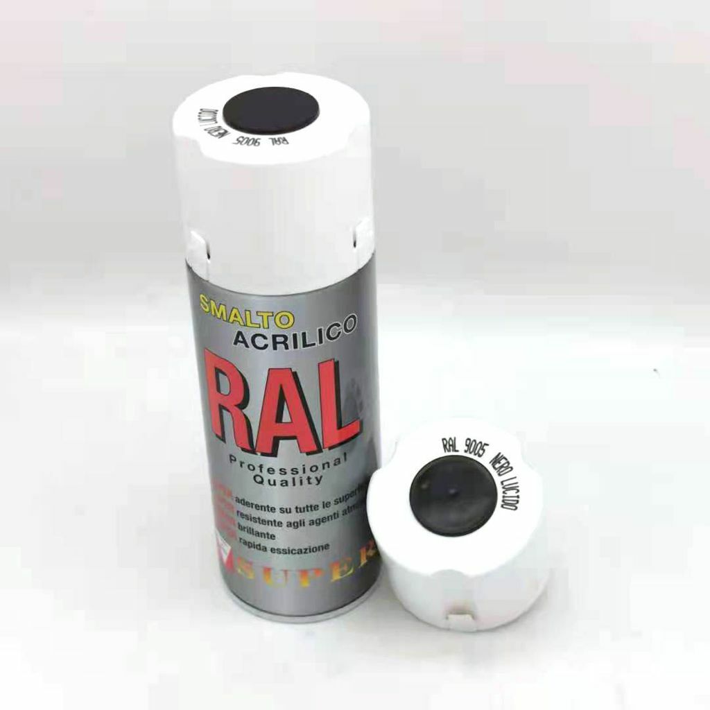 Smalto Spray Vernice Acrilica Interni Esterni 400ml Colore Nero Lucido sus