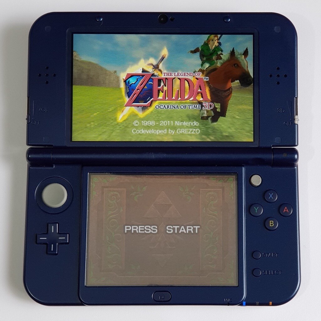 New Nintendo 3DS XL IPS SCREEN 65 GAMES & Charger BLUE in