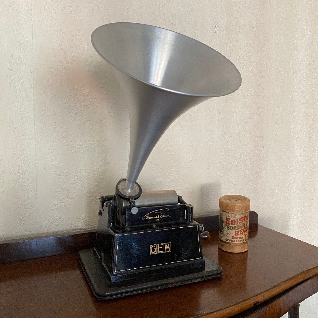 Thomas A Edison GEM Phonograph Gramophone in Darlington, County