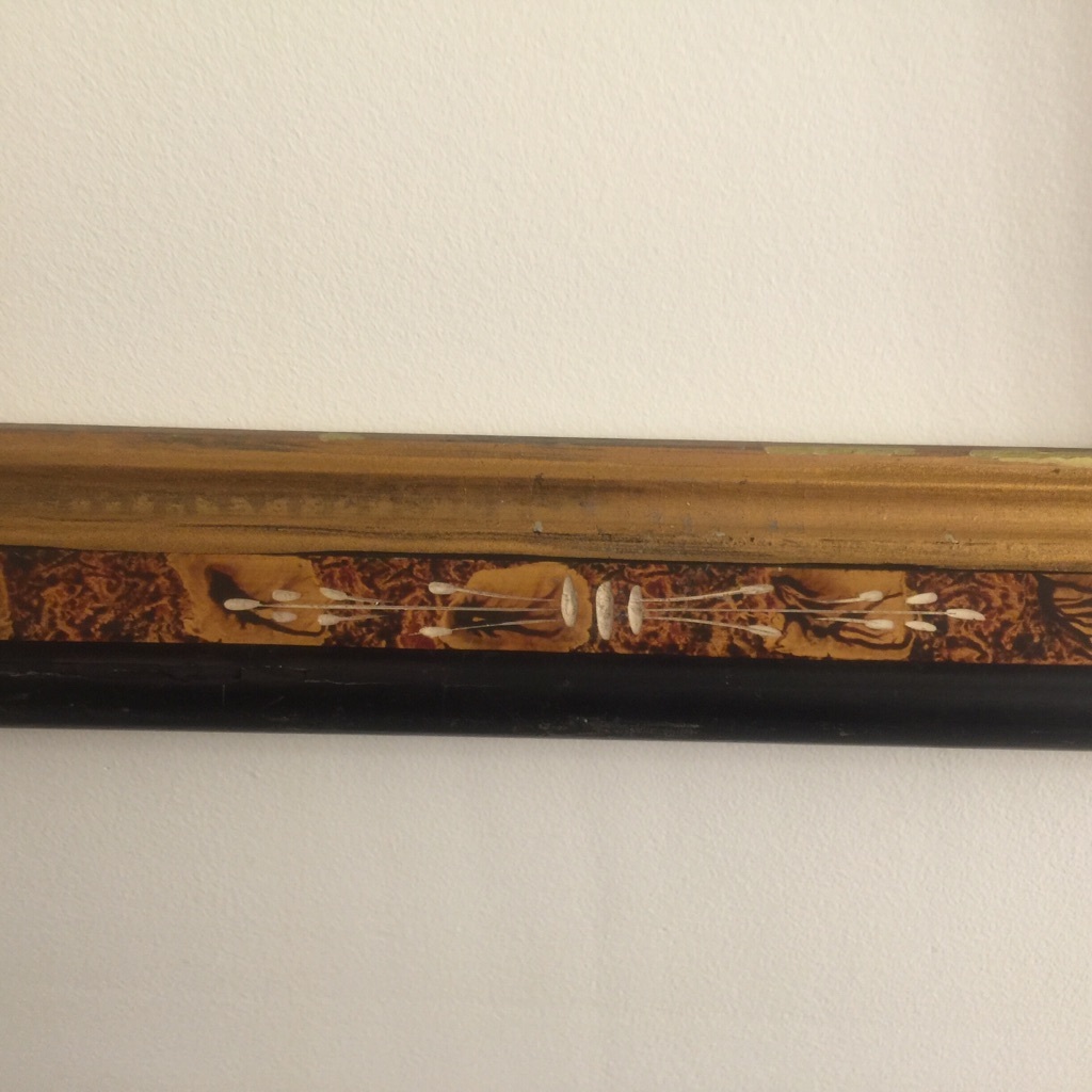 Antique Picture Painting Frame Victorian Art Nouveau Wood Gold