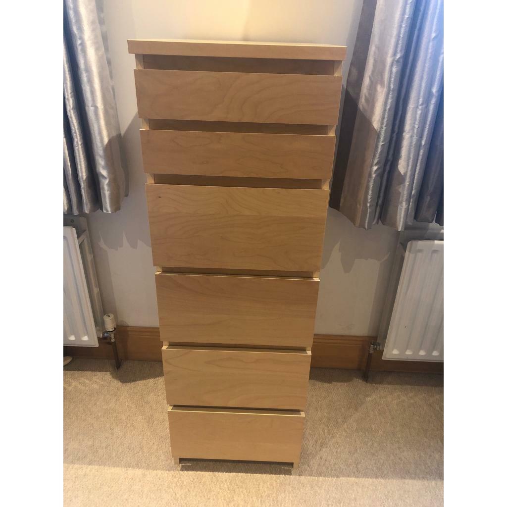 Ikea Malm 6 Drawer Oak Veneer In Castlereagh Belfast Gumtree
