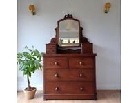 Victorian Dressing Chest of Eight Drawers vanity jewellery drawers