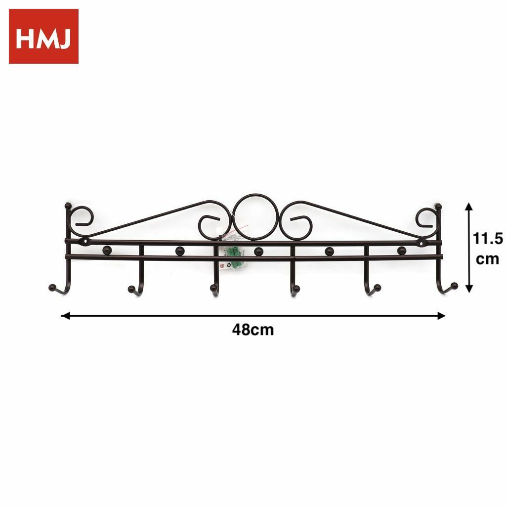 Appendiabiti Attaccapanni Cappotti Vestiti Bronzato a Parete Muro 6 Posti hmj