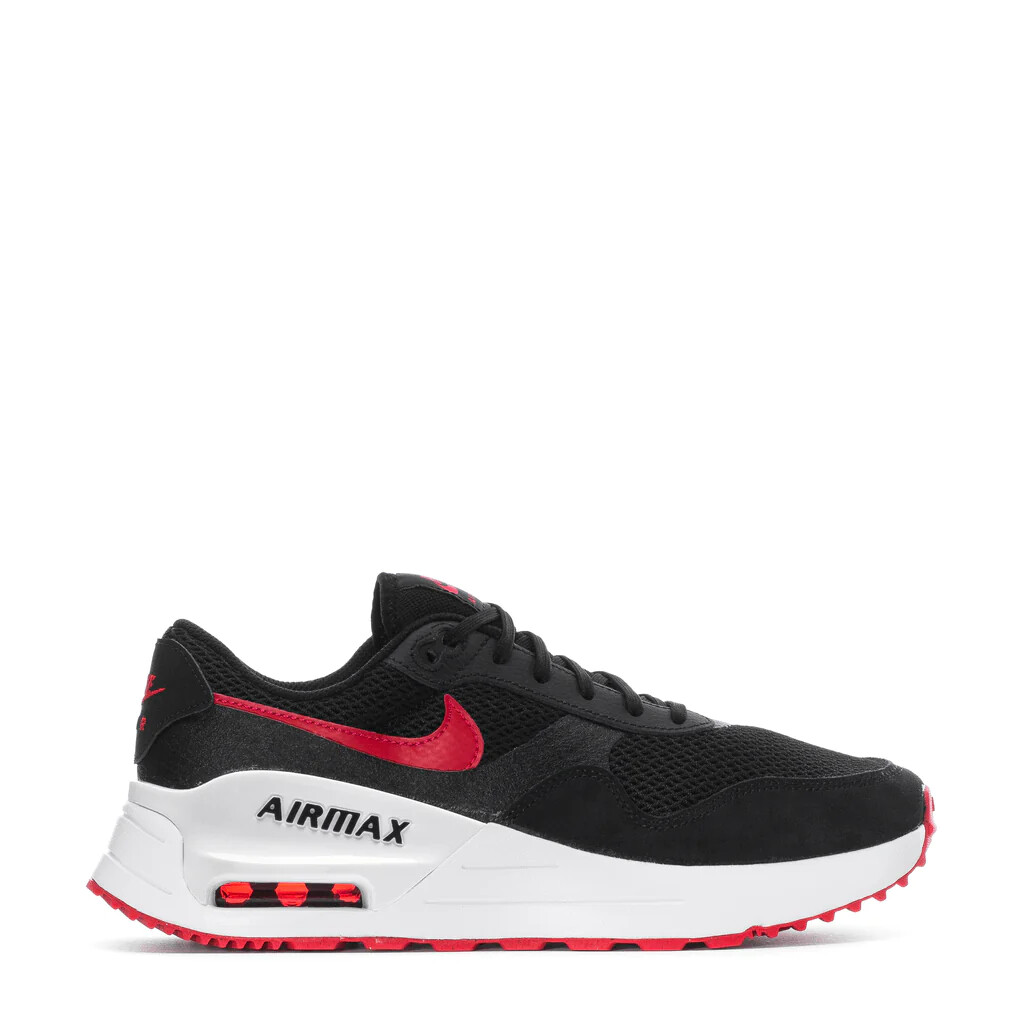 

МУЖСКИЕ КРОССОВКИ NIKE AIR MAX SYSTM Black/Univ Red/White DM9537-005, Черный, Nike Air Max SYSTM