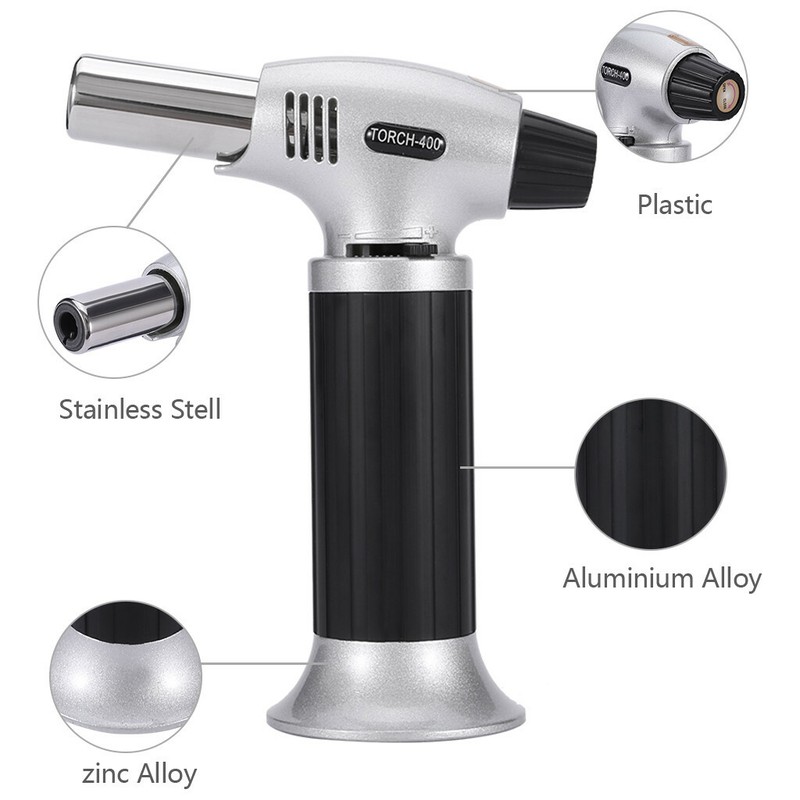 Jet Torch Gun Lighter Welding Adjustable Flame Windproof Butane Refillable Gas