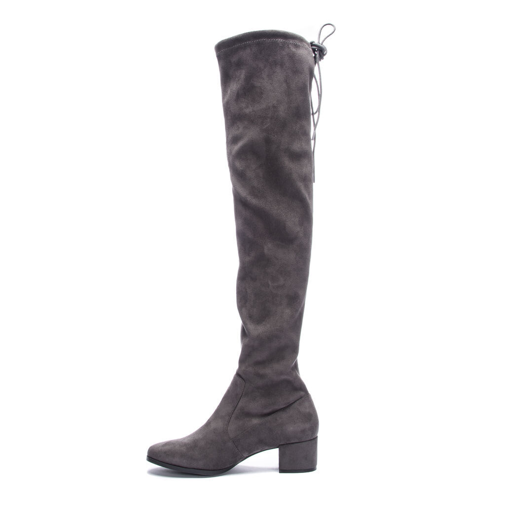 КИТАЙСКАЯ ПРАЧЕЧНАЯ Gunmetal из замши Suedette MYSTICAL Высокие сапоги до колена 8.5 39 НОВЫЕ