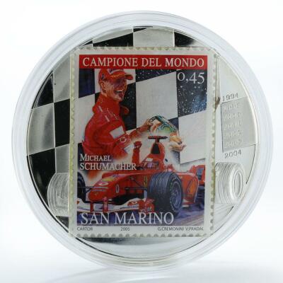 Congo 10 francs Michael Schumacher Formula 1 Ferrari 2 oz