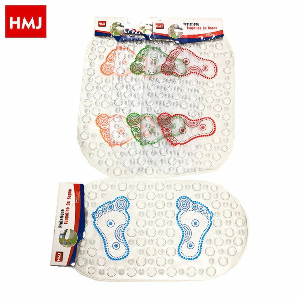 Tappeto Tappetino Pvc Antiscivolo Per Vasca Da Bagno Doccia Ventose Piedi hmj