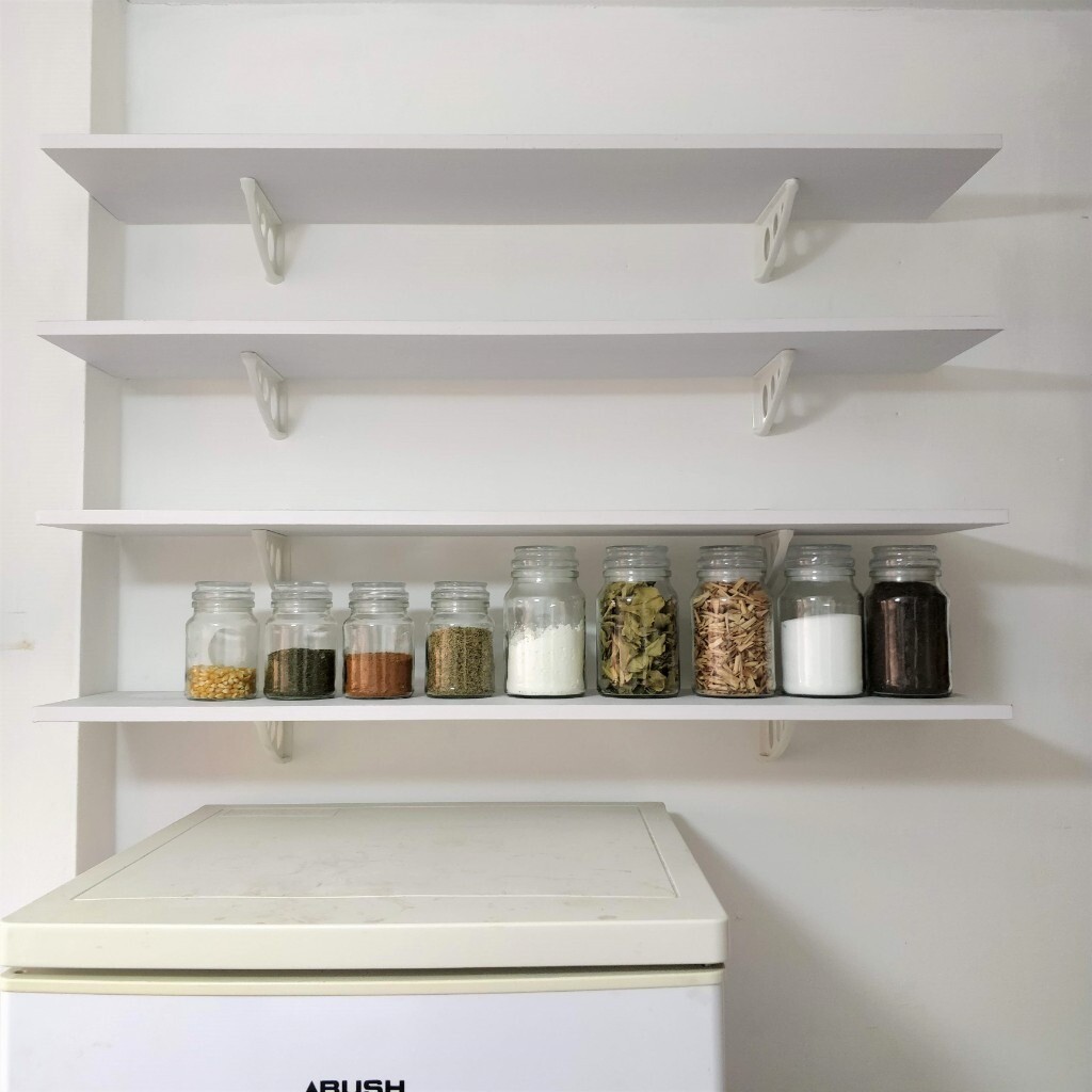 Bundle Of 4x 25cm 100cm Heavy Duty Pantry Shelves In Matte