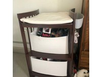 stokke changing table walnut