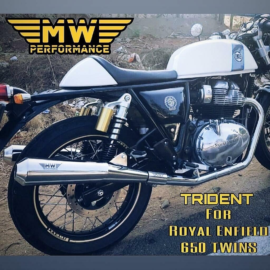 Moto Wings Performance Trident Exhaust For Royal Enfield Continental GT 650  