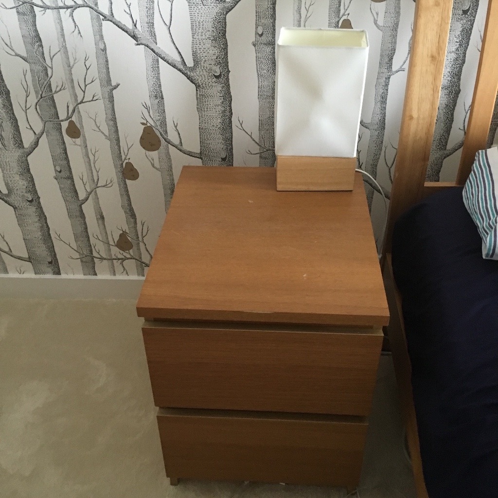 IKEA Malm Chest of Two Drawers Brown Stained Ash Veneer in Trafford