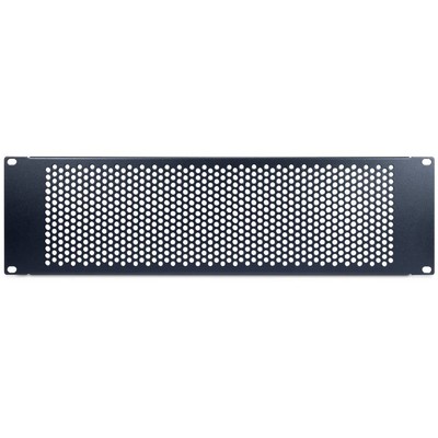 INTER TECH IPC 19 hole plate 3HE, 134 x 482 x 11 mm, RAL 9005