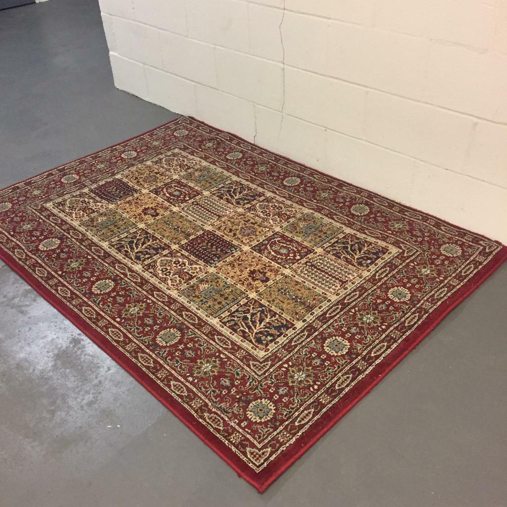 Vintage Ikea Turkish Valby Ruta rug / carpet. Red pattern Persian Low