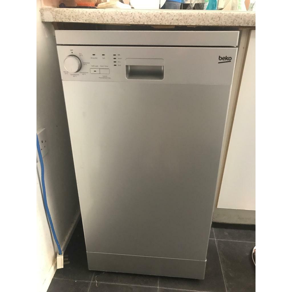 beko slimline dishwasher silver