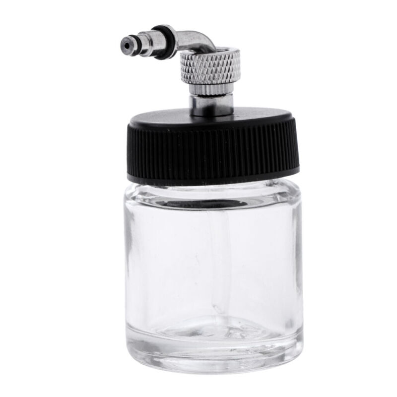 Professional Pot Airbrush Glass Bottle Feed Paint Cup Jar -