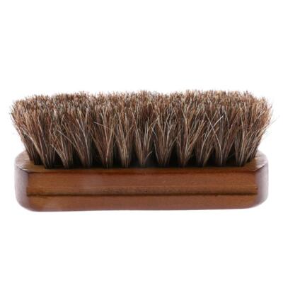 Professional Wooden Handle Shoes Shine Polish Brush Horse Hair Buffing Brush