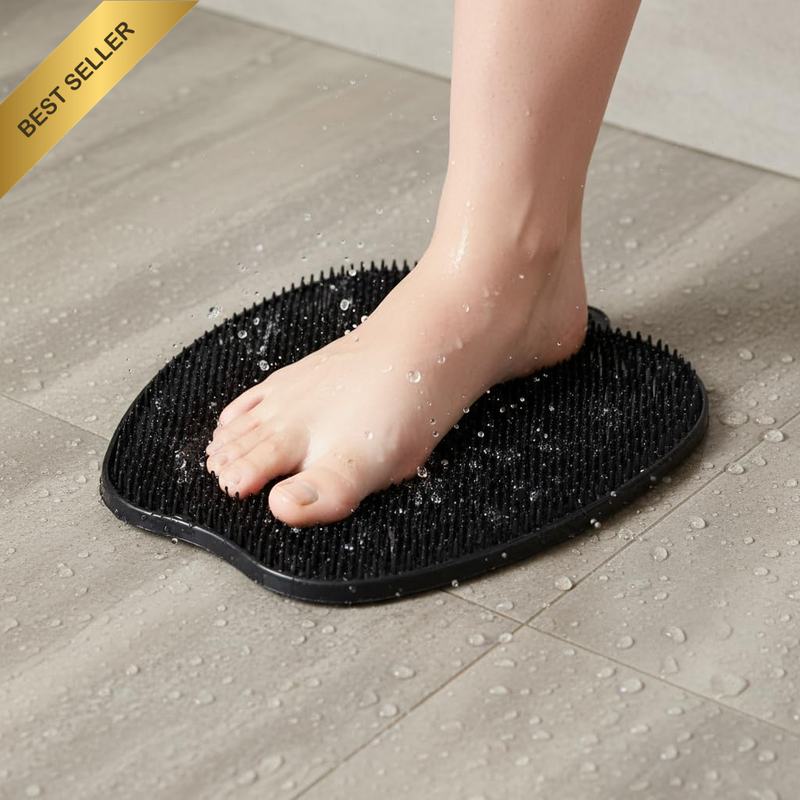 Silicone Shower Foot Scrubber Mat, Foot Scrubber Shower Massage Brush Dead Skin
