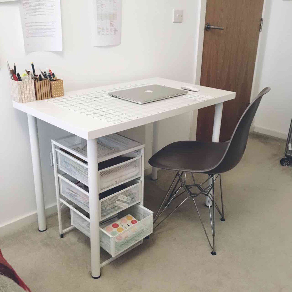 IKEA White Table and white Storage Drawer in Finnieston, Glasgow