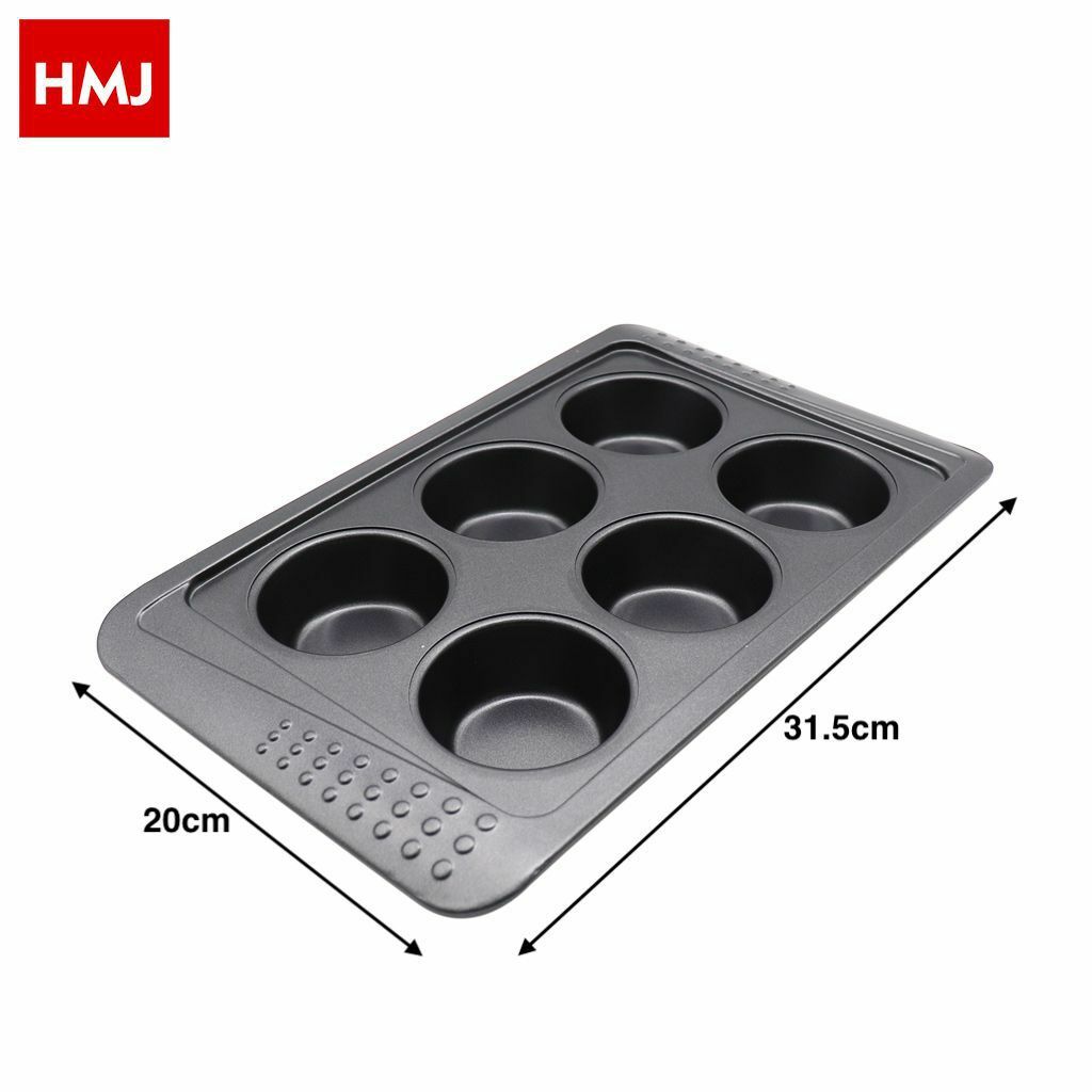 Stampo Teglia Vassoio Antiaderente 6 Biscotti Dolci Budino Rotondi hmj