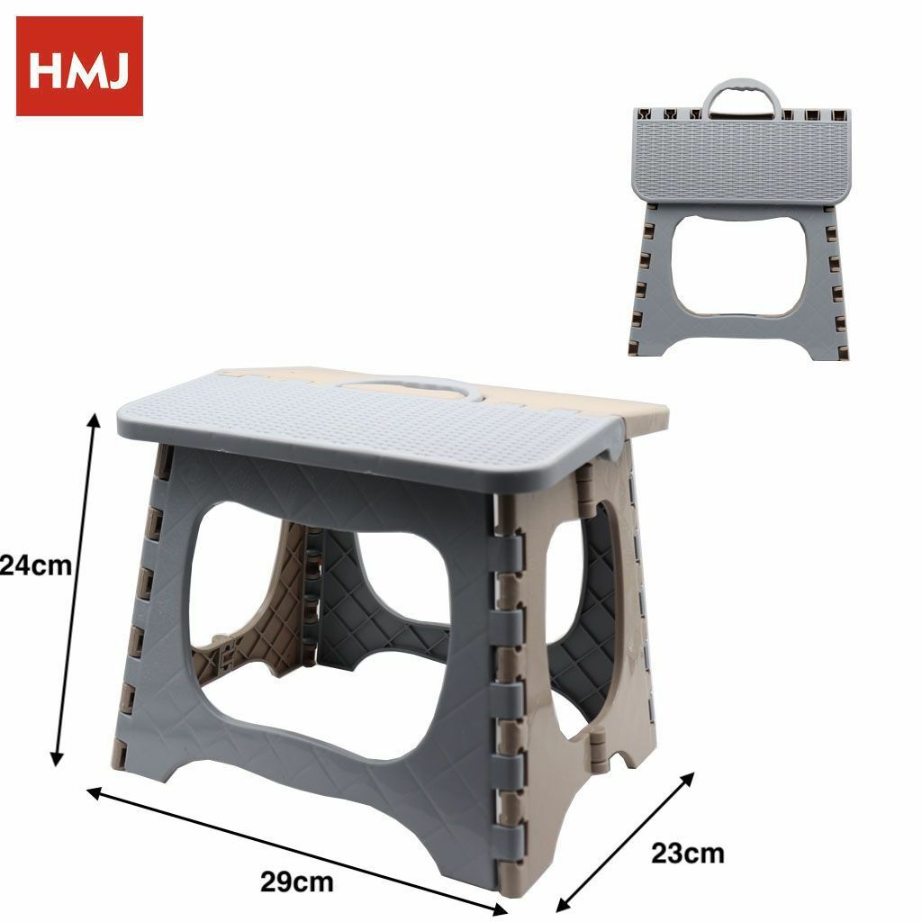 Sgabello Sedia Plastica Colorato Richiudibile Pieghevole Campeggio 29x24x23 hmj