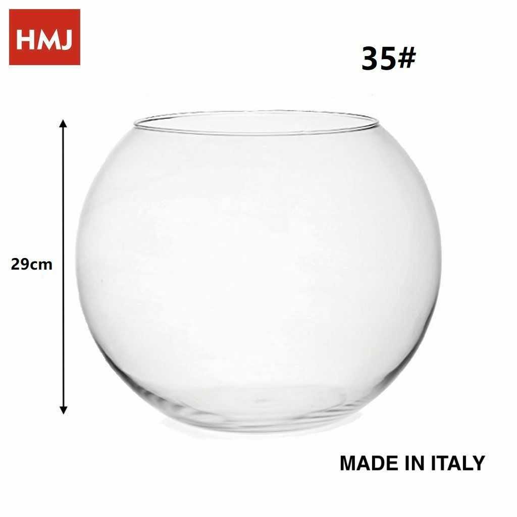 Ampolla Boccia In Vetro Trasparente 35 Cm Acquario Per Pesci Centrotavola hmj