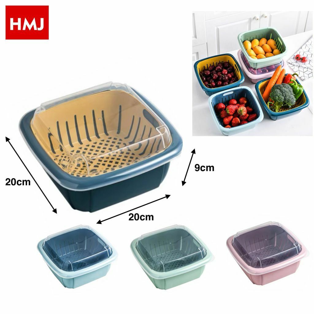 Scolatutto Con Contenitore E Coperchio Accessorio Cucina Colorato hmj