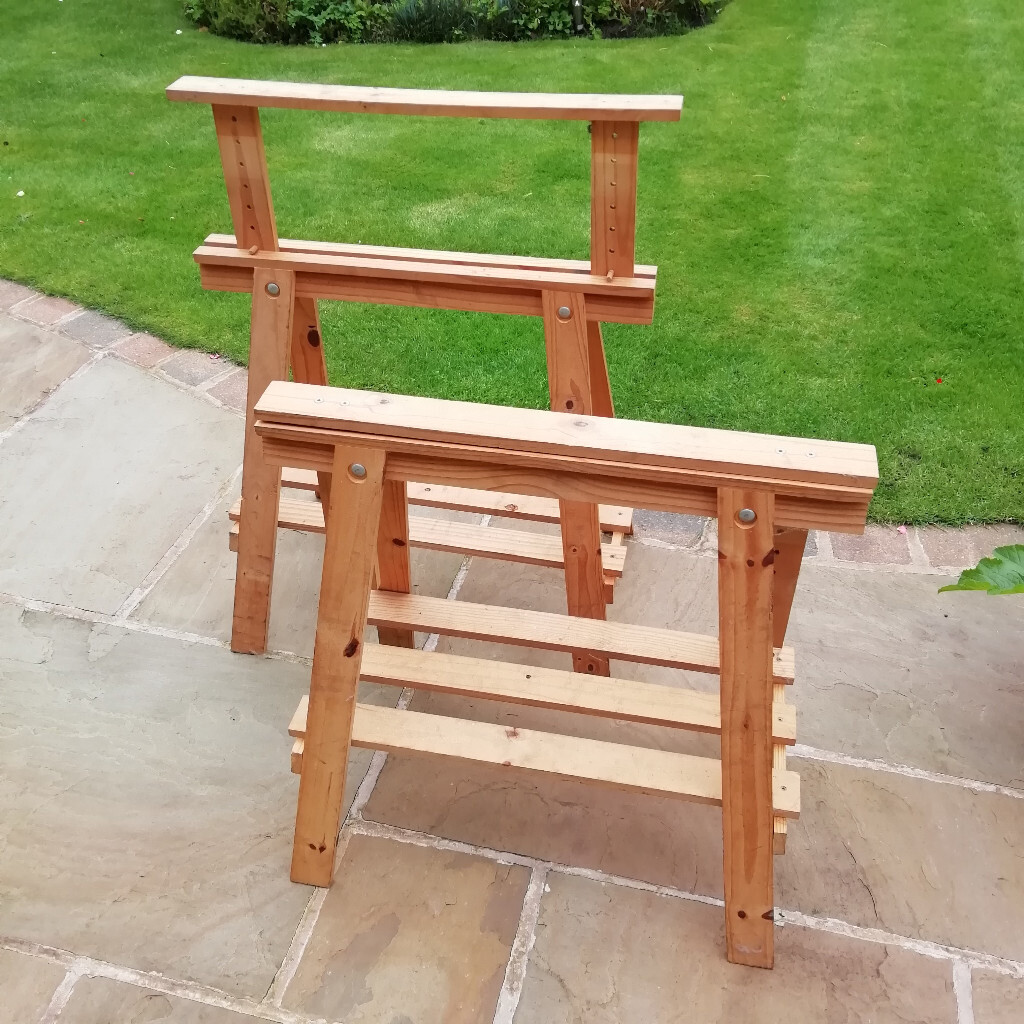2 Adjustable Wooden Trestle Supports in Timperley, Manchester Gumtree