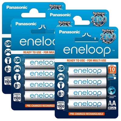 kQ Panasonic eneloop AA Mignon 16er Akku Set BK-3MCCE HR06 NiMh 1,2V 1900mAh