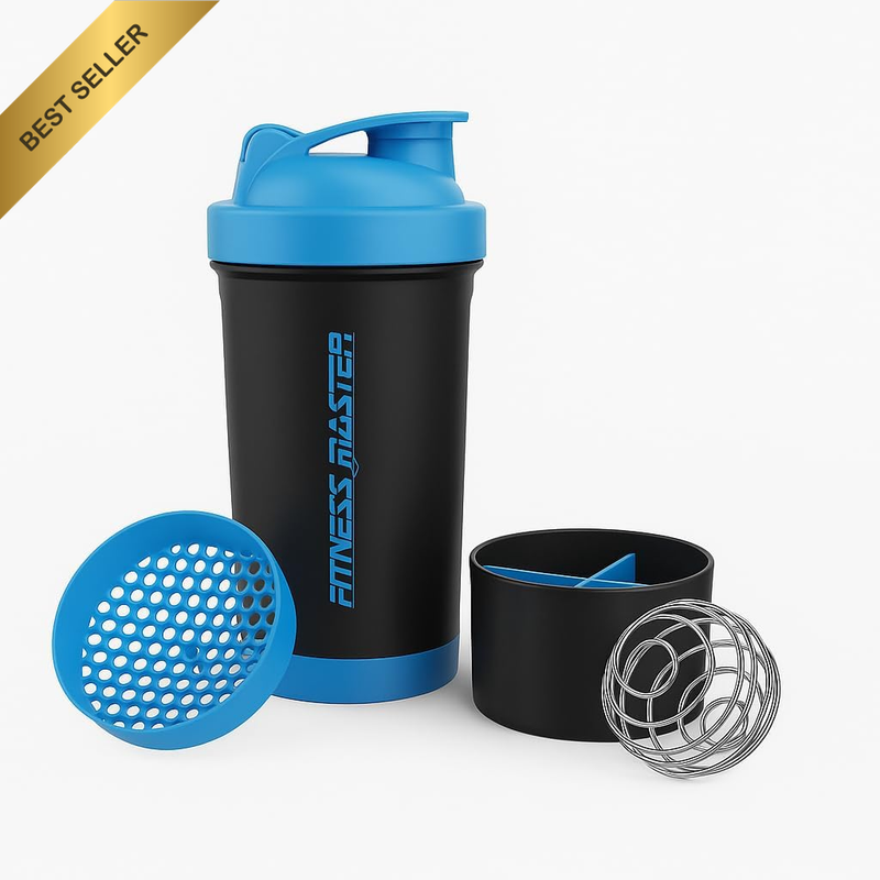 3X 3In1 GYM Protein Supplement Drink Blender Mixer Shaker Shake Ball Bottle Cup