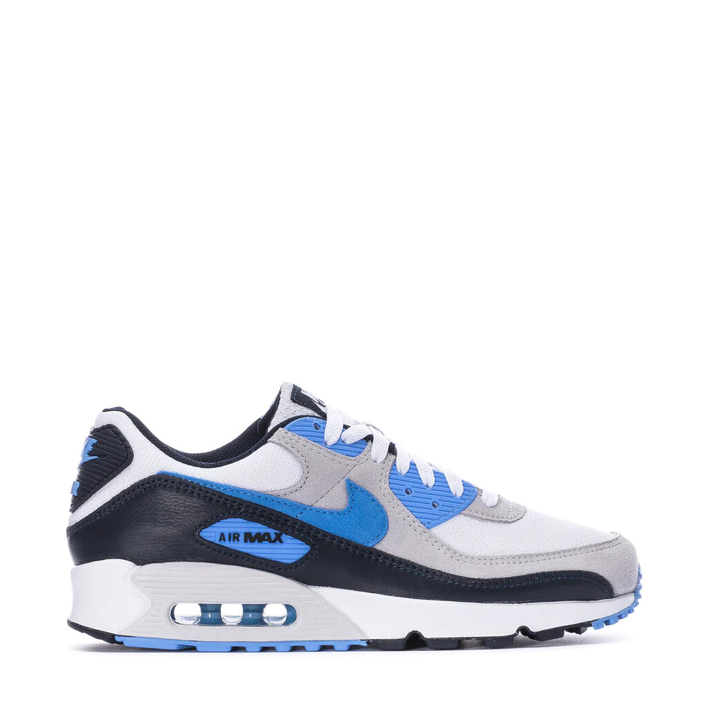

Кроссовки NIKE AIR MAX 90 White/Univ Blue/Pure Platinum DQ4071-101, Белый, Nike Air Max 90