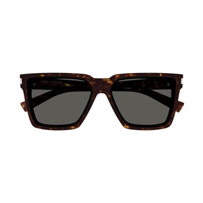 Pre-owned Saint Laurent Yves  Sl-610-f-002 Havana Havana Grey Sunglasses