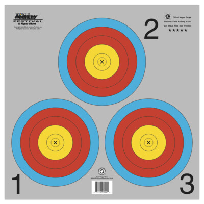 Maple Leaf Target Face NFAA Vegas 3 Spot 100 Pack