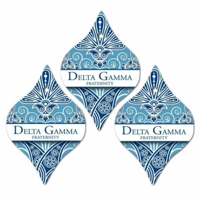 Delta Gamma Ornament - Set of 3 Tapered Shapes - FREE SHIPPING