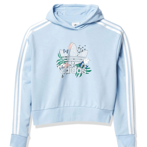 ADIDAS HER Studio London Floral Hoodie Light Blue Kids Girls