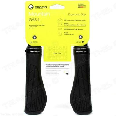 Ergon GA3-L Large Lock-On Ergo Handlebar Bike Grips for Trail All Mountain MTB