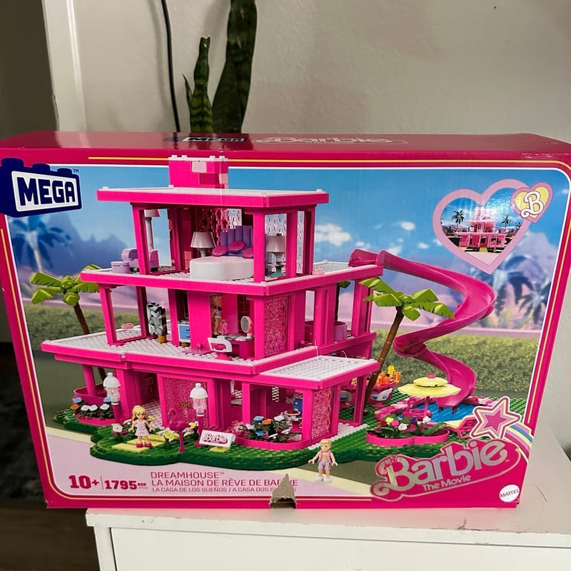 Mega Barbie The Movie Building Toys Set, DreamHouse Replica with
