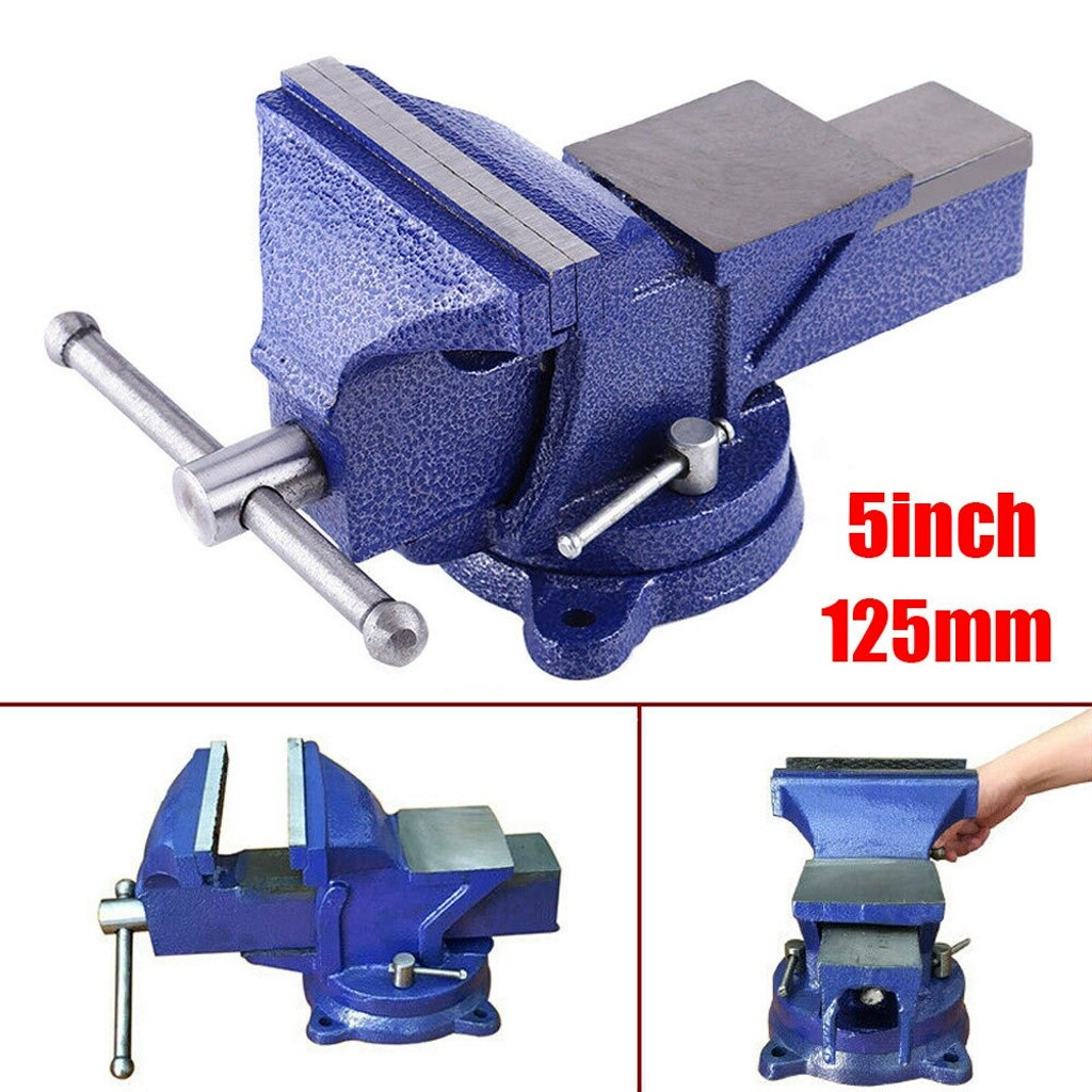 5 Inch Bench Vise Heavy Duty Clamp 360 Swivel Locking Base