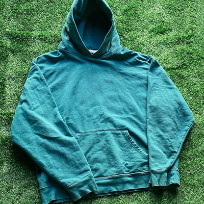 MNML BLANK GREEN HOODIE SIZE LARGE