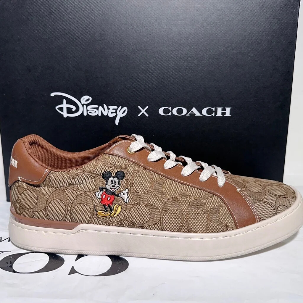 Pre-owned Coach Nwb Disney X  Clip Low Top Sneaker With Mickey Mouse Cn982 In Multicolor