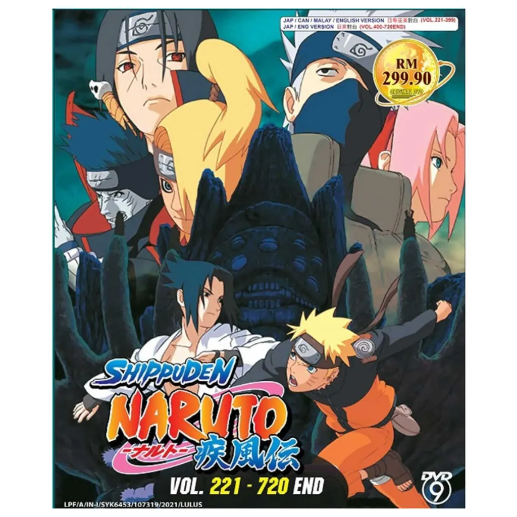 アニメ　NARUTO フィフスシーズン　DVD全10巻セット DVD Naruto Vol.1 - 720 End English Dubbed + 11 Movies