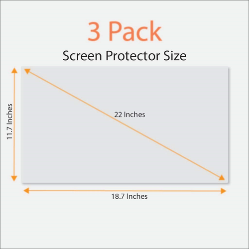 Anti-Glare and Anti Finger Print Screen Protector 3 Pack for 22 Inches Desktop