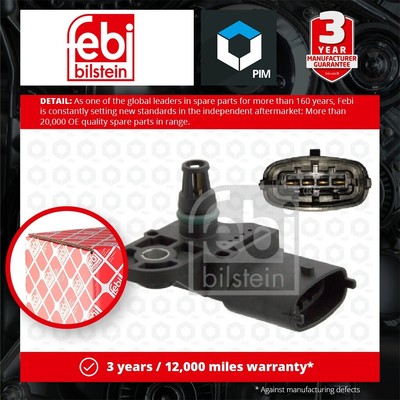 MAP Sensor fits IVECO DAILY Mk3 3.0D 04 to 06 Manifold Pressure 500351377 Febi