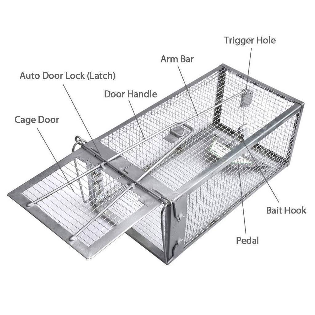 1-4 Pcs Mouse Trap Rat Trap Rodent Trap Live Catch Cage Easy to Set Up and Reuse