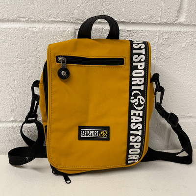 Eastsport Multi-Function Small Crossbody Convertible Belt Bag Yellow Vinyl