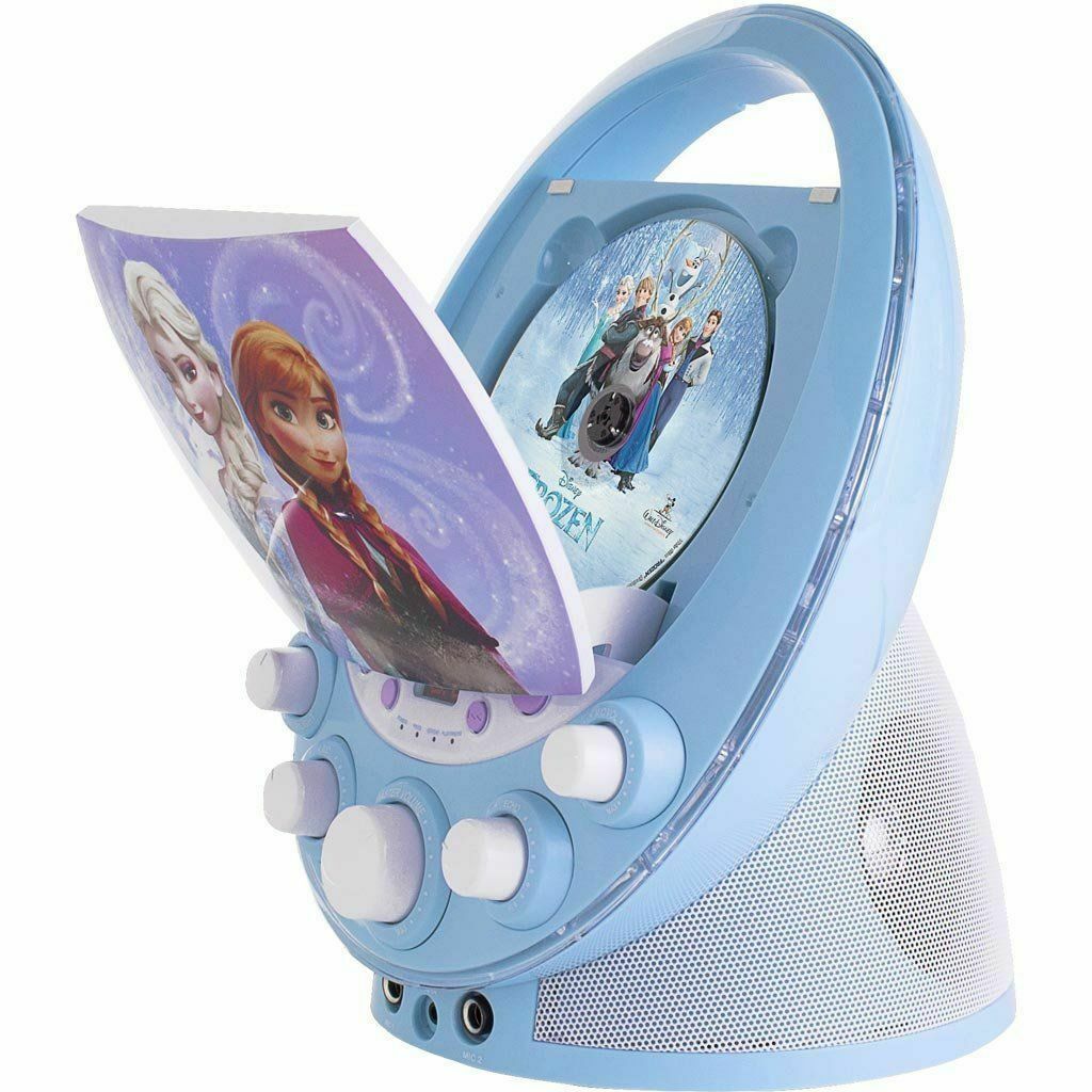 Disney FROZEN Elsa & Anna CD Player Karaoke Machine NIB B Day Easter Gift Global