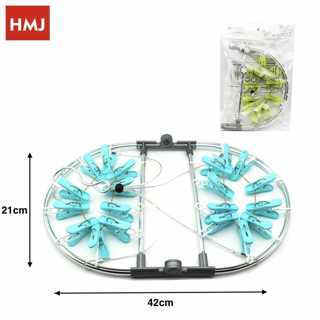 Stendibiancheria 24 Pinze Mollette Rotondo Stendino Biancheria Asciugatura hmj